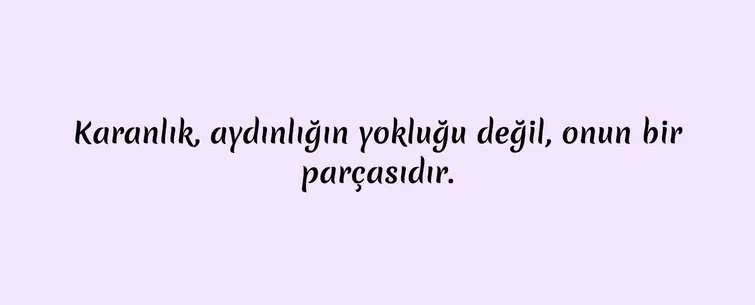 Gölge terapisi üzerine bir söz