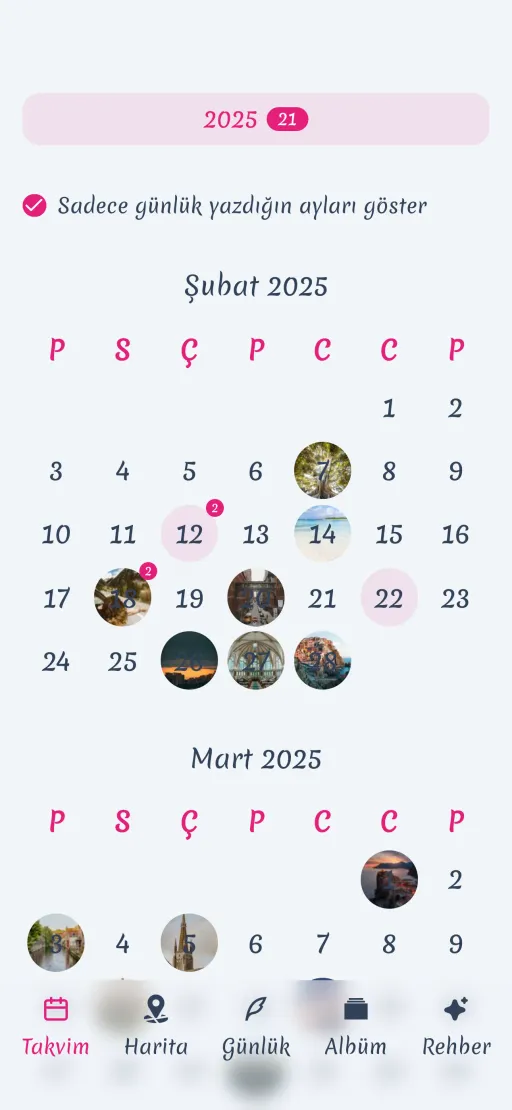 Serica app screenshot showing anılarını renklendir feature
